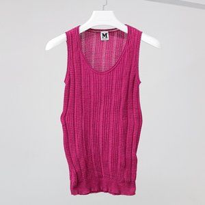 M Missoni Fuchsia Knit Tank